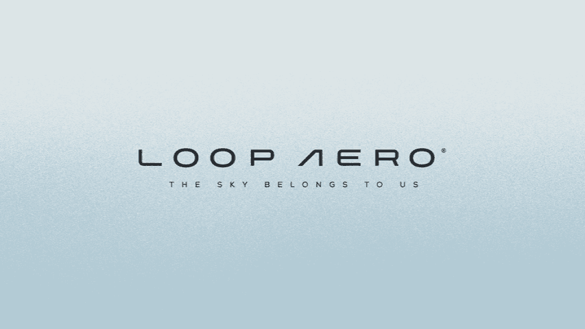 Capture d'écran de la page d'accueil du site loop aero